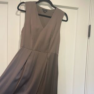 Theory 100% Silk Gown, NWT size 4, Dark Taupe